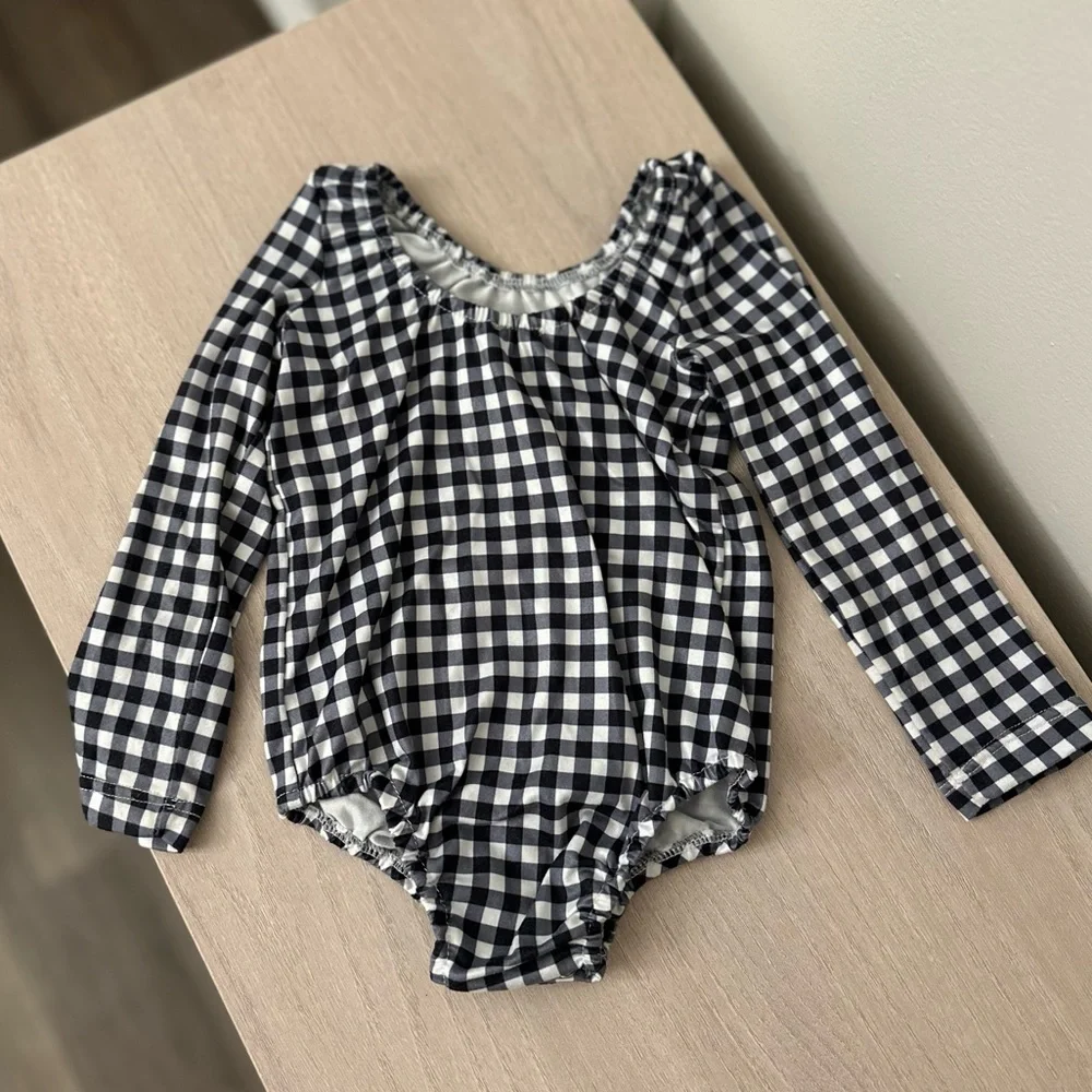 Navy Gingham Bodysuit - Baby